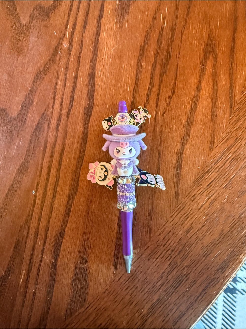 Purple Character Pen with Cute Plush Top
